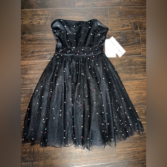 🩷 NWT Betsy Johnson 3D Bead Tulle Cocktail Dress - Picture 5 of 10